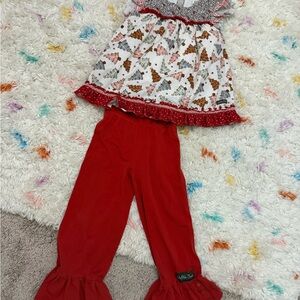 Matilda Jane Red and White Kids Matching Set
